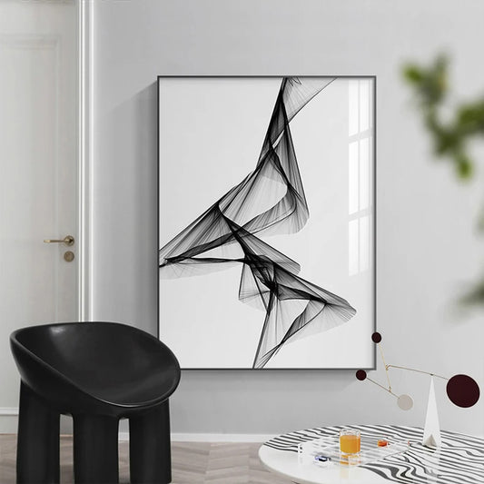 Abstract Flowing Vibes Minimalist Wall Art Fine Art Canvas Prints - Modern Art For Living Room Dining Room Bedroom Art For Contemporary Home and Office Decor