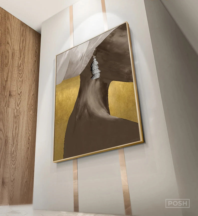 African Girl With Earring Wall Art Fine Art Canvas Prints - Modern Luxury Fashion Posters Pictures For Living Room Bedroom Contemporary Boutique Salon Art Decor