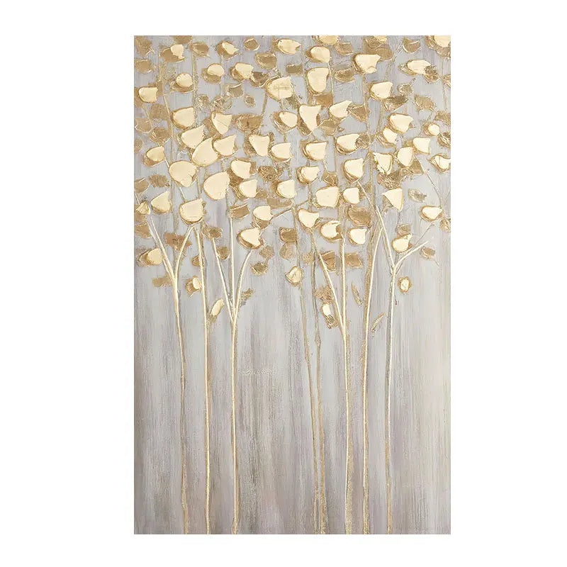 Modern Minimalist Abstract Light Luxury Floral Wall Art Fine Art Canvas Prints - Pictures For Bedroom Living Room Dining Room Art For Contemporary Interiors