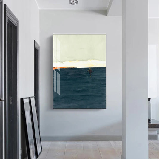 Minimalist Landscape Wall Art Fine Art Canvas Prints - Colorful Abstract Pictures For Living Room Dining Room Art For Contemporary Interiors