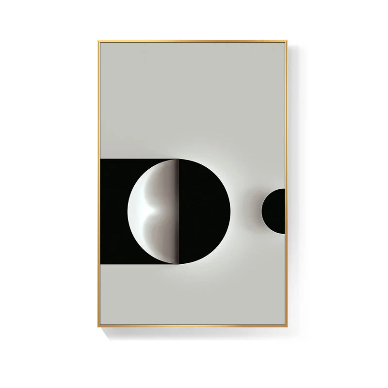 Minimalist Modern Aesthetics Abstract Geometric Wall Art Fine Art Canvas Prints - Pictures For Modern Apartment Living Room Dining Room Contemporary Bedroom Decor