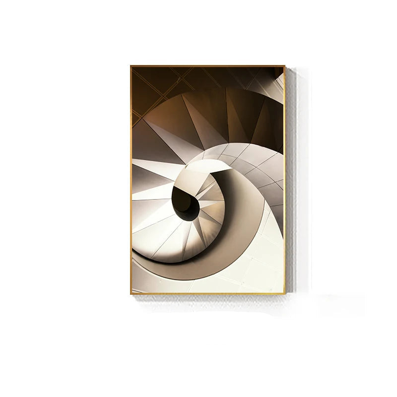 Modern Abstract Geometric Architectural Interiors Concept Wall Art Fine Art Canvas Prints - Modern Art For Office Foyer Meeting Room Art For Contemporary Interiors