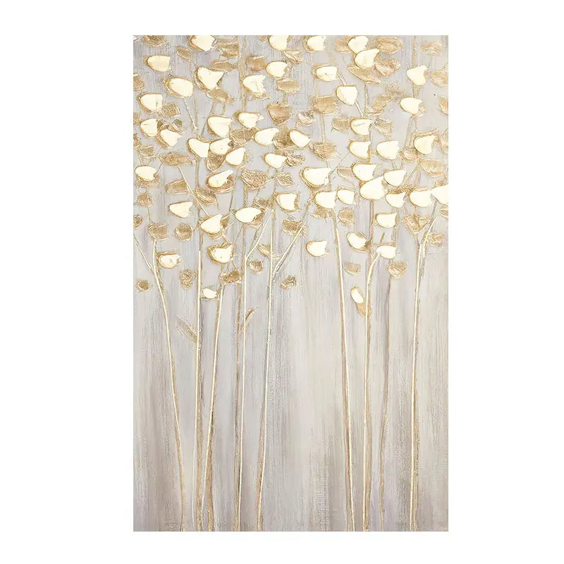 Modern Minimalist Abstract Light Luxury Floral Wall Art Fine Art Canvas Prints - Pictures For Bedroom Living Room Dining Room Art For Contemporary Interiors