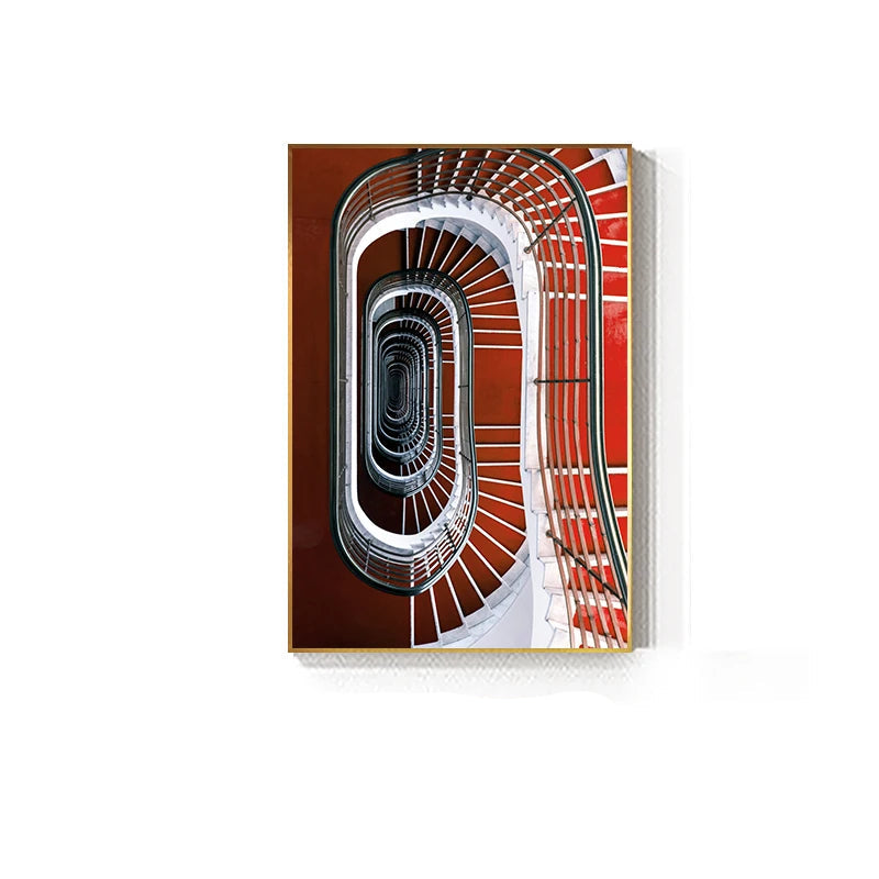 Modern Abstract Geometric Architectural Interiors Concept Wall Art Fine Art Canvas Prints - Modern Art For Office Foyer Meeting Room Art For Contemporary Interiors