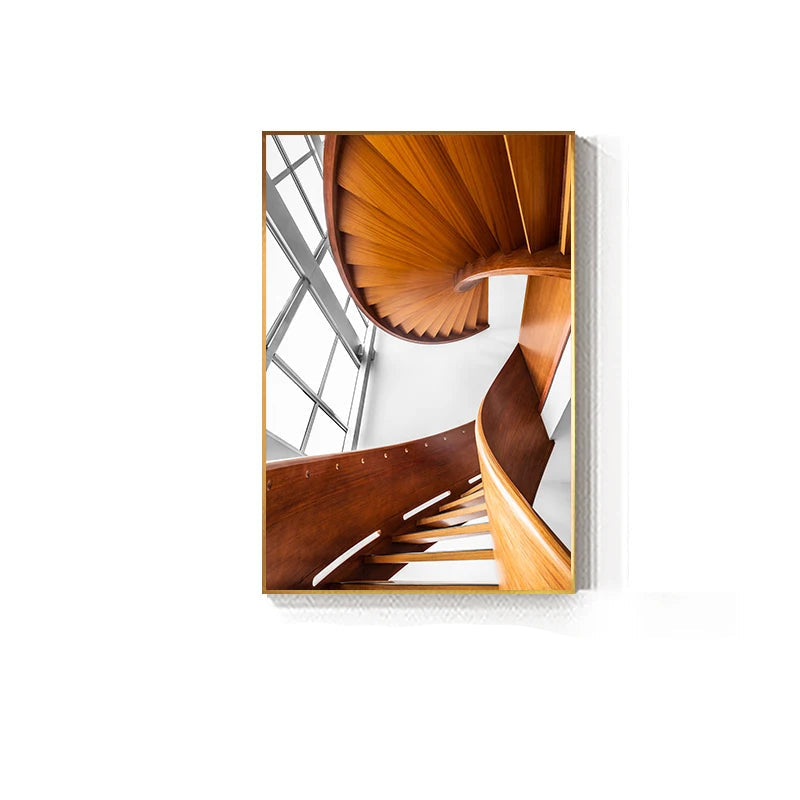 Modern Abstract Geometric Architectural Interiors Concept Wall Art Fine Art Canvas Prints - Modern Art For Office Foyer Meeting Room Art For Contemporary Interiors