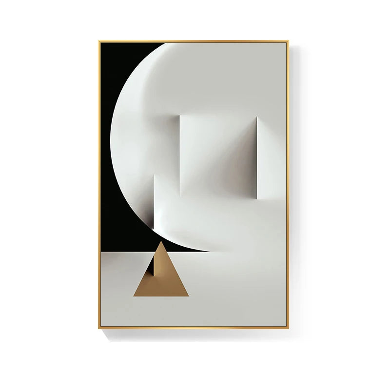 Minimalist Modern Aesthetics Abstract Geometric Wall Art Fine Art Canvas Prints - Pictures For Modern Apartment Living Room Dining Room Contemporary Bedroom Decor