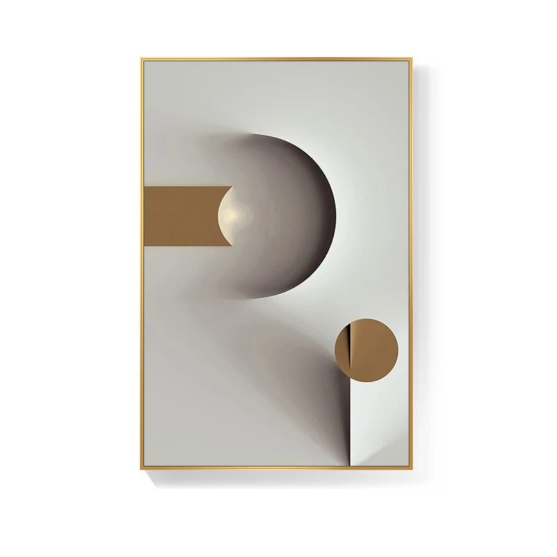 Minimalist Modern Aesthetics Abstract Geometric Wall Art Fine Art Canvas Prints - Pictures For Modern Apartment Living Room Dining Room Contemporary Bedroom Decor