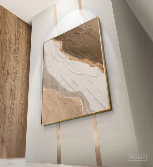 Earthy Tones Green Brown Abstract Wall Art Fine Art Canvas Prints - Art For Modern Apartment Living Room Dining Room Art For Contemporary Interiors