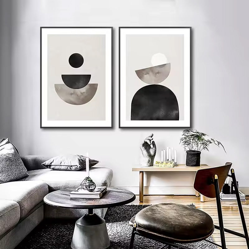 Minimalist Abstract Geometric Wall Art Fine Art Canvas Prints - Art For Contemporary Apartment Living Room Bedroom Dining Room Art For Modern Living