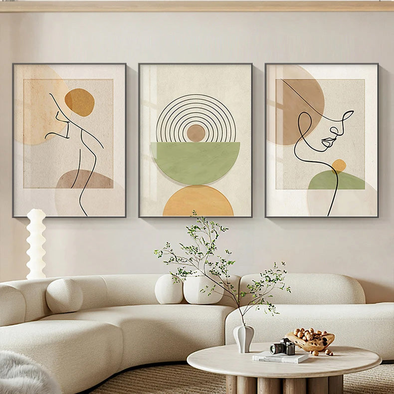 Modern Abstract Boho Fashion Art Line Art Fine Art Canvas Prints Pictures For Living Room Bedroom Salon Art For Contemporary Boutique Interiors