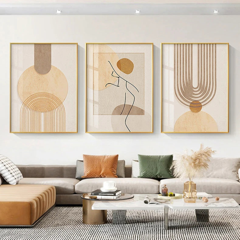 Modern Abstract Boho Fashion Art Line Art Fine Art Canvas Prints Pictures For Living Room Bedroom Salon Art For Contemporary Boutique Interiors