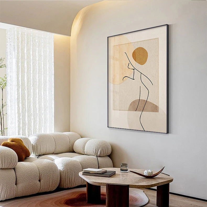 Modern Abstract Boho Fashion Art Line Art Fine Art Canvas Prints Pictures For Living Room Bedroom Salon Art For Contemporary Boutique Interiors