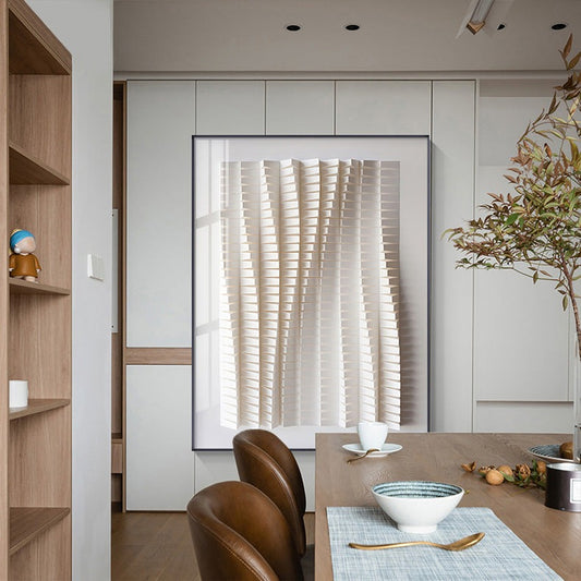 Modern Aesthetics 3d Effect Wavy Flowing Lines Wall Art Fine Art Canvas Prints - Minimalist Pictures For Office Meeting Room Home Living Room Art For Contemporary Interiors