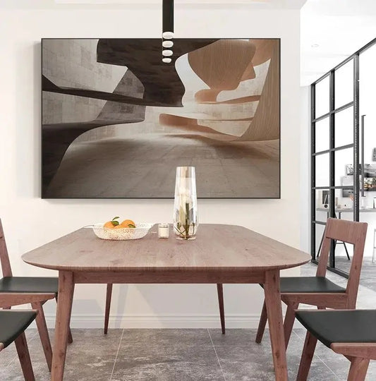 Modern Urban Architectural Wall Art Fine Art Canvas Prints - Black White Posters & Prints For Living Room Dining Room Art For Contemporary Home and Office Interiors