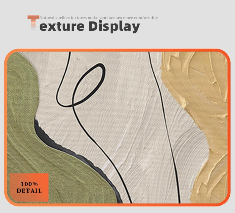 Nordic Abstract Beige Green Geomorphic Wall Art Fine Art Canvas Prints - Art For Modern Apartment Living Room Bedroom Art For Contemporary Interiors