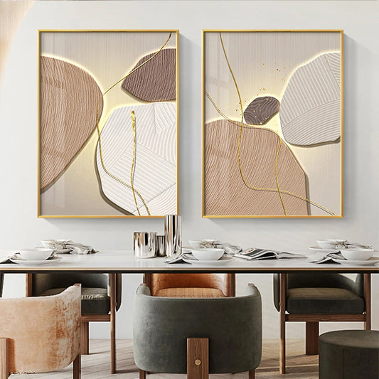 Nordic Zen Stones Modern Abstract Wall Art Fine Art Canvas Prints - Art for Modern Apartment Living Room Bedroom Dining Room Art For Contemporary Home Decor