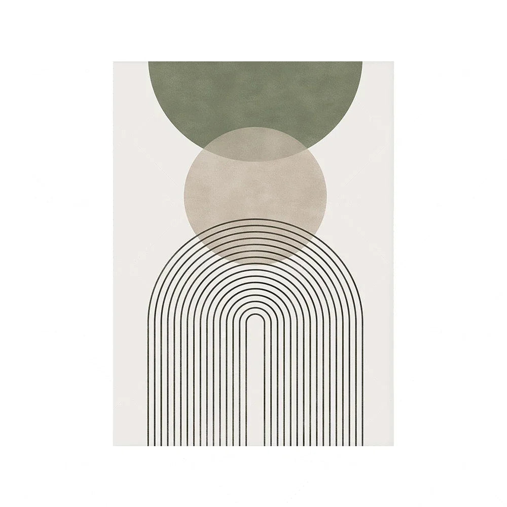 Set of 3Pcs Modern Minimalist Abstract Geometric Botanical Wall Art Fine Art Canvas Prints - Simple Pictures For Living Room Bedroom Dining Room Art For Modern Living