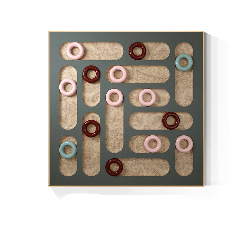 Modern Aesthetics 3d Effect Abstract Wall Art Fine Art Canvas Prints - Square Format Modern Artworks For Living Room Dining Room Home Office Meeting Room Art Decor