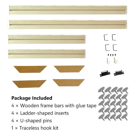 Real Wood Frames 30x40 50x70 80x120cm For Framing Canvas Prints DIY Framing Kits Canvas Stretcher Bars Natural Wood Easy To Assemble - Fixtures and Fittings Included