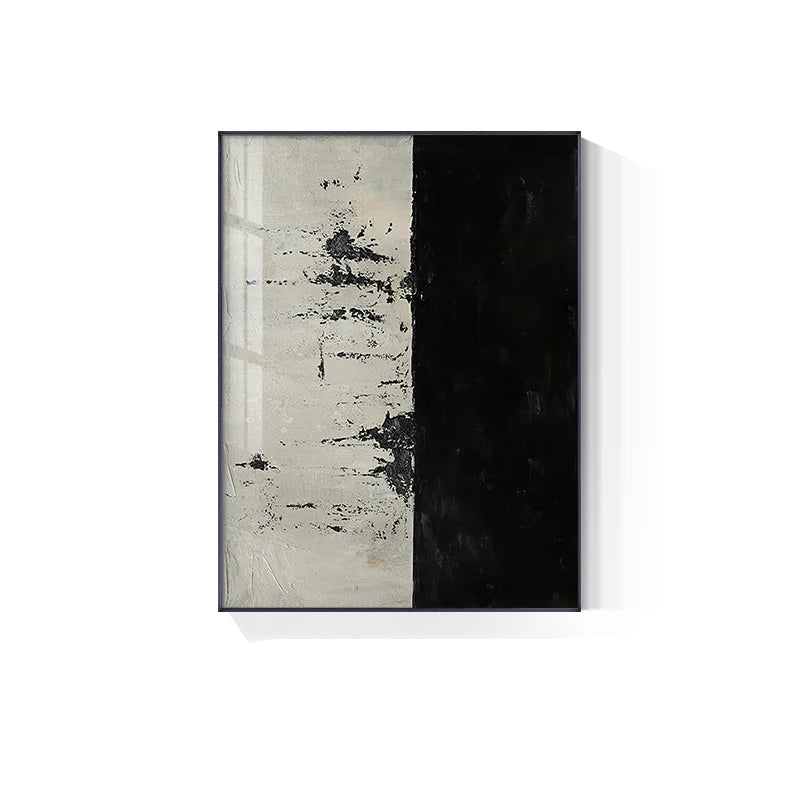 Urban Black White Minimalist Wall Art Fine Art Canvas Prints - Abstract Pictures For Modern Loft Apartment Living Room Dining Room Art For Contemporary Office Interiors