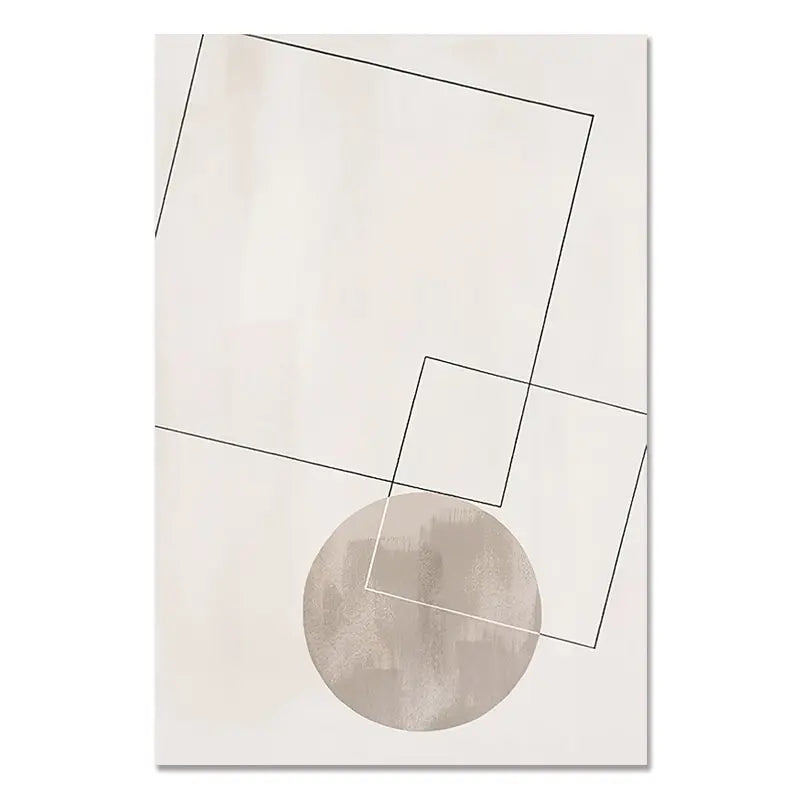 Minimalist Abstract Geometric Wall Art Fine Art Canvas Prints - Art For Contemporary Apartment Living Room Bedroom Dining Room Art For Modern Living
