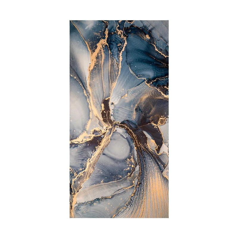 Set of 3 Pcs Abstract Blue Marble Print Wall Art Fine Art Canvas Prints - Modern Art For Living Room Foyer Dining Room Decor Art For Contemporary Interiors