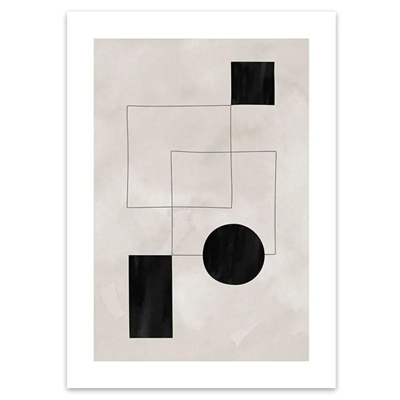 Minimalist Abstract Geometric Wall Art Fine Art Canvas Prints - Art For Contemporary Apartment Living Room Bedroom Dining Room Art For Modern Living