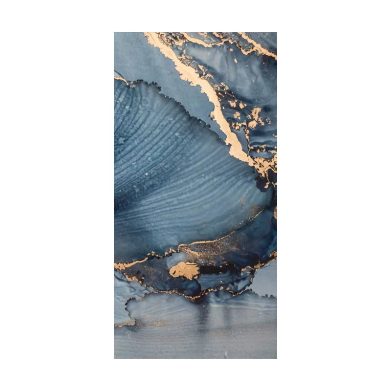 Set of 3 Pcs Abstract Blue Marble Print Wall Art Fine Art Canvas Prints - Modern Art For Living Room Foyer Dining Room Decor Art For Contemporary Interiors