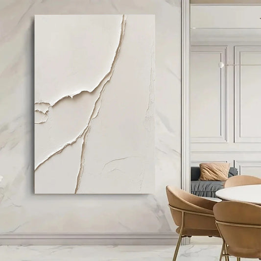 Ultra Minimalist Abstract 2D Textural Design Wall Art Fine Art Canvas Prints - Abstract Art For Modern Apartment Living Room Foyer Art For Contemporary Interiors