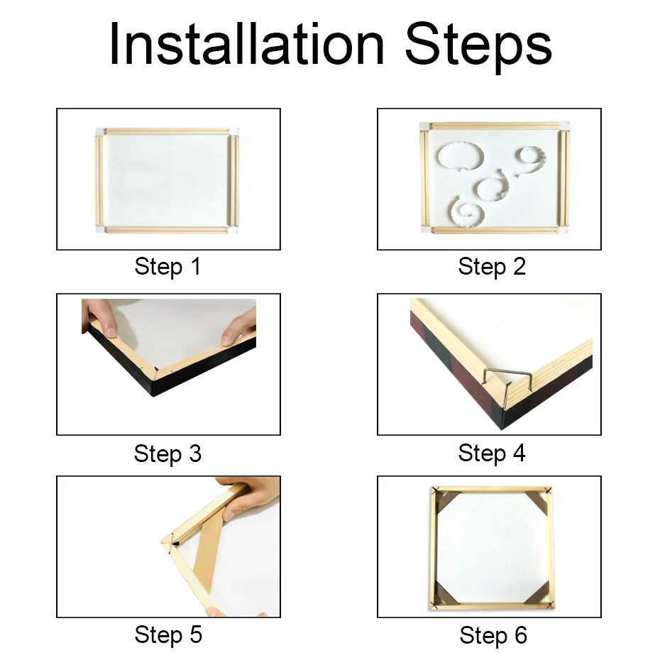 Wooden Frames 40x50 60x90 50x70cm For Framing Canvas Prints DIY Framing Kits Canvas Stretcher Bars Natural Wood Easy To Assemble - Fixtures and Fittings Included