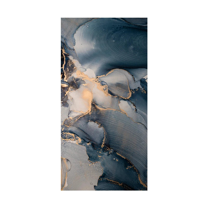 Set of 3 Pcs Abstract Blue Marble Print Wall Art Fine Art Canvas Prints - Modern Art For Living Room Foyer Dining Room Decor Art For Contemporary Interiors