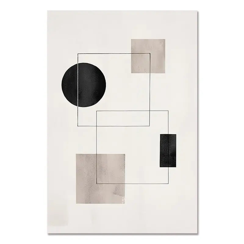 Minimalist Abstract Geometric Wall Art Fine Art Canvas Prints - Art For Contemporary Apartment Living Room Bedroom Dining Room Art For Modern Living