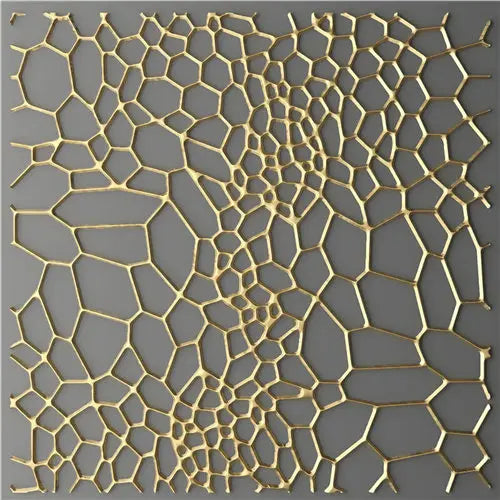 Modern Abstract Golden Spherical Square Format Wall Art Fine Art Canvas Prints - Modern Artworks For Living Room Dining Room Art For Contemporary Home Decor