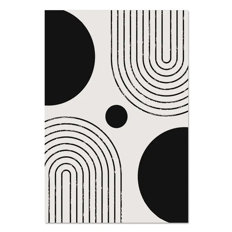 Minimalist Abstract Geometric Wall Art Fine Art Canvas Prints - Art For Contemporary Apartment Living Room Bedroom Dining Room Art For Modern Living