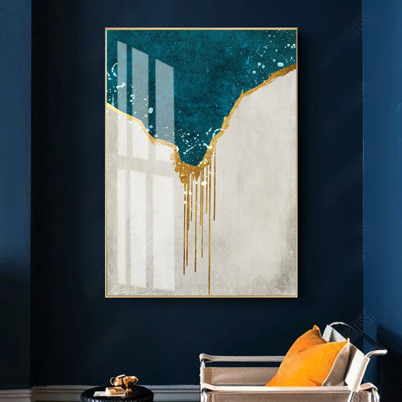 Set of 3Pcs Nordic Abstract Grey Green Landscape Wall Art Fine Art Canvas Prints - Art For Scandinavian Style Living Room Bedroom Art For Contemporary Home Decor