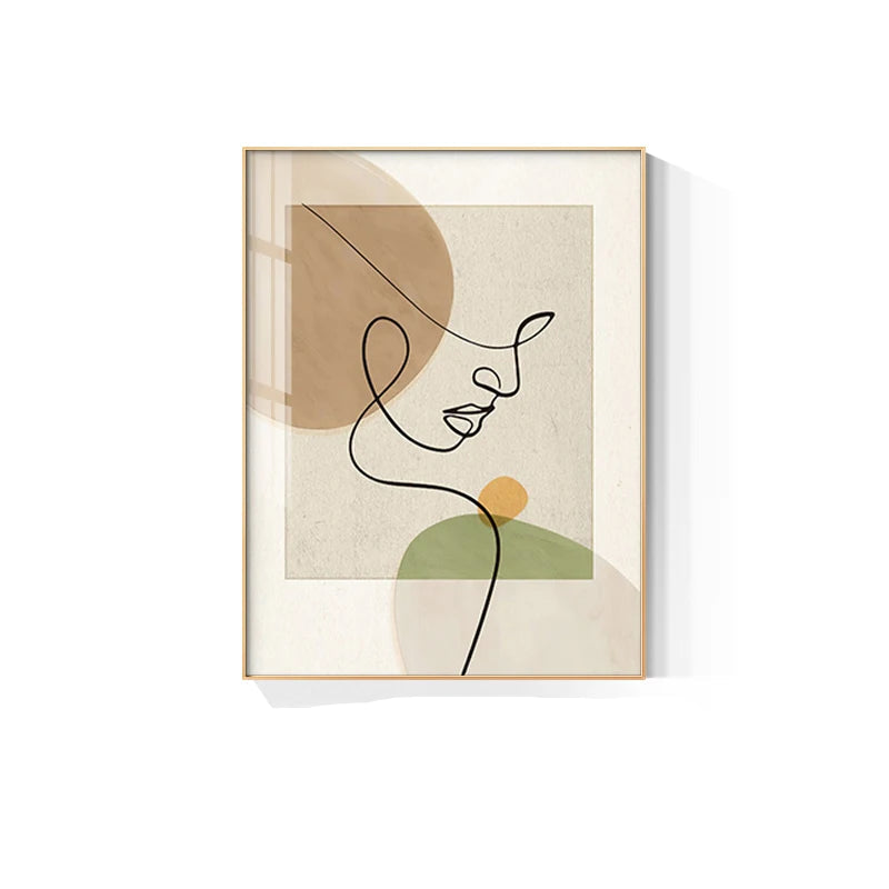Modern Abstract Boho Fashion Art Line Art Fine Art Canvas Prints Pictures For Living Room Bedroom Salon Art For Contemporary Boutique Interiors