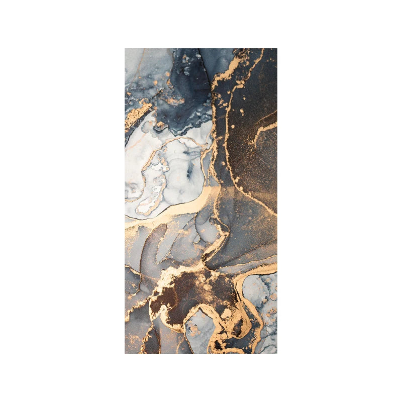 Set of 3 Pcs Abstract Blue Marble Print Wall Art Fine Art Canvas Prints - Modern Art For Living Room Foyer Dining Room Decor Art For Contemporary Interiors