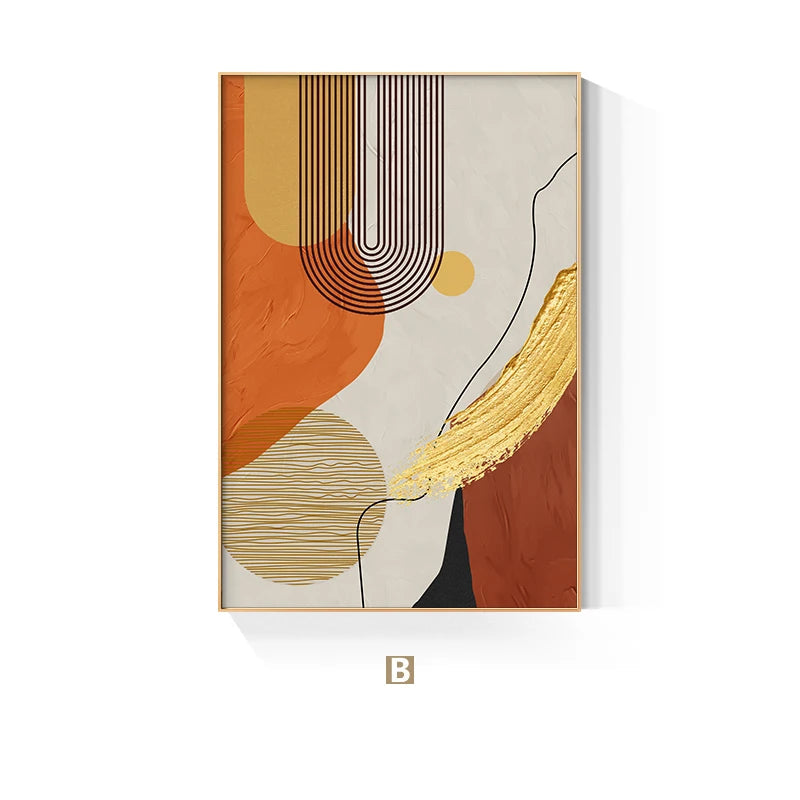Colorful Abstract Nordic Wall Art Fine Art Canvas Prints - Pictures For Modern Apartment Living Room Dining Room Art For Contemporary Home Office Interiors