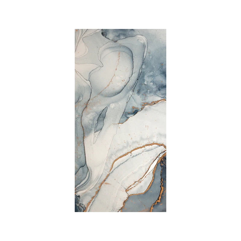 Set of 3 Pcs Abstract Blue Marble Print Wall Art Fine Art Canvas Prints - Modern Art For Living Room Foyer Dining Room Decor Art For Contemporary Interiors