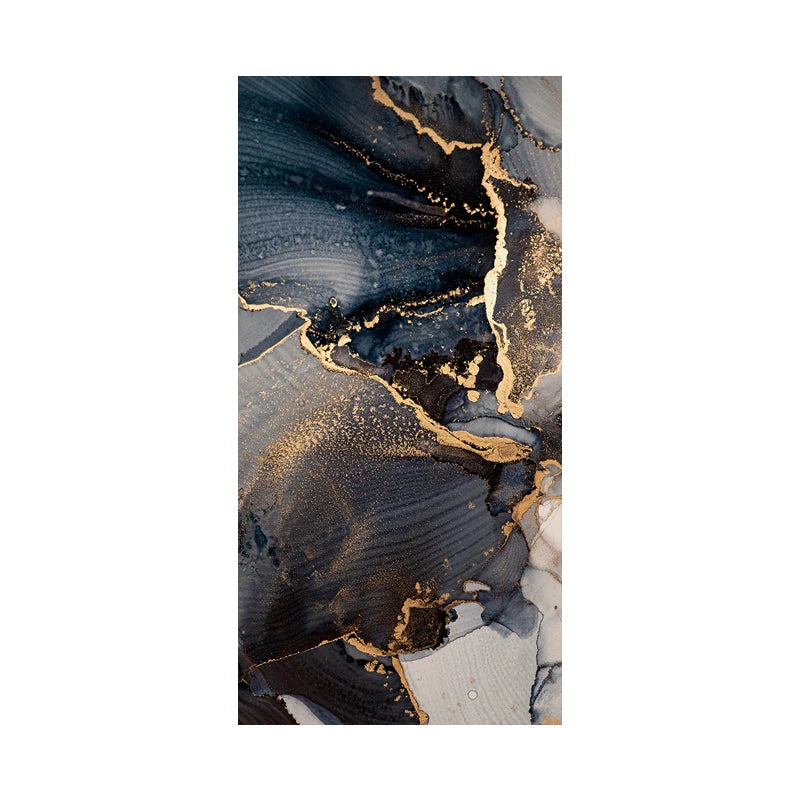 Set of 3 Pcs Abstract Blue Marble Print Wall Art Fine Art Canvas Prints - Modern Art For Living Room Foyer Dining Room Decor Art For Contemporary Interiors