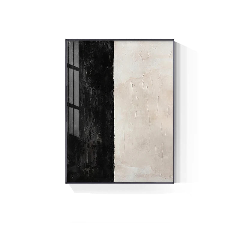 Urban Black White Minimalist Wall Art Fine Art Canvas Prints - Abstract Pictures For Modern Loft Apartment Living Room Dining Room Art For Contemporary Office Interiors