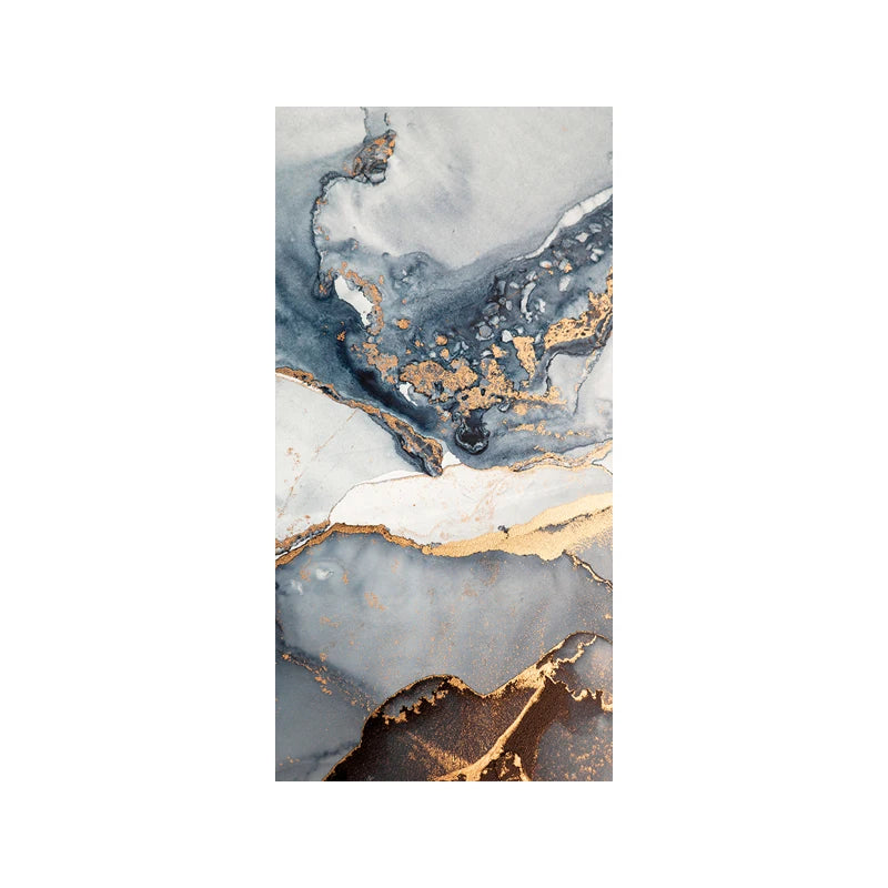 Set of 3 Pcs Abstract Blue Marble Print Wall Art Fine Art Canvas Prints - Modern Art For Living Room Foyer Dining Room Decor Art For Contemporary Interiors