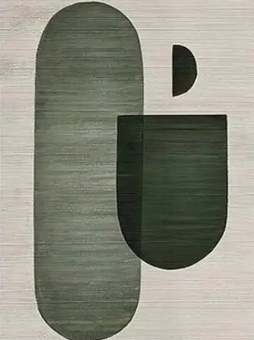 Vintage Abstract Green Beige Wall Art Fine Art Canvas Prints - Inspirational Art For Contemporary Living Room Dining Room Bedroom Art For Modern Living