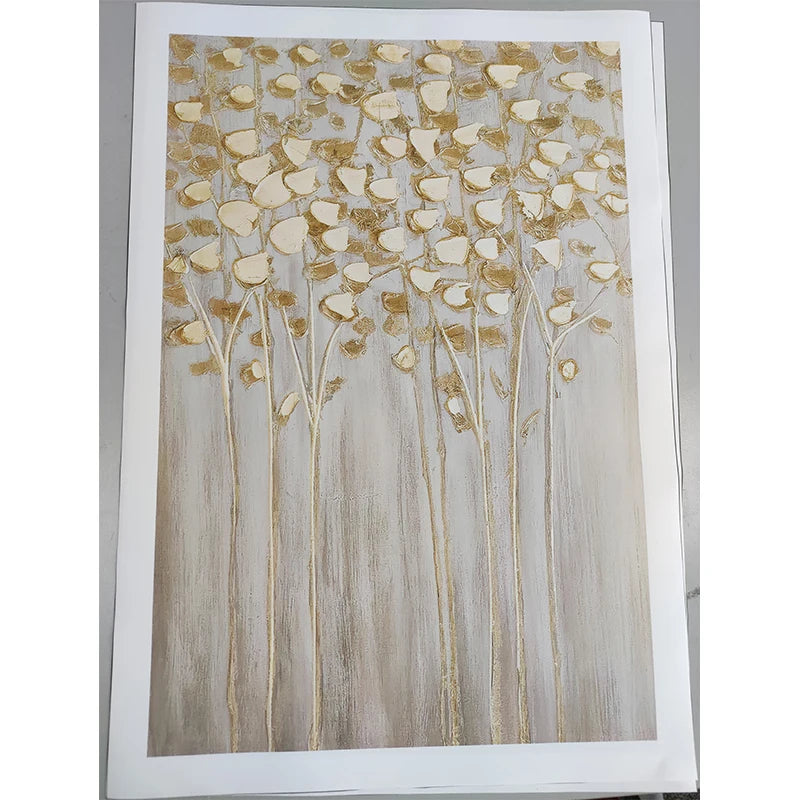 Modern Minimalist Abstract Light Luxury Floral Wall Art Fine Art Canvas Prints - Pictures For Bedroom Living Room Dining Room Art For Contemporary Interiors