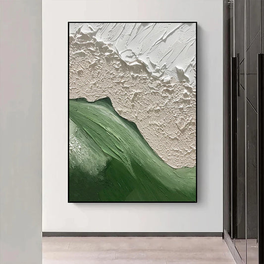 Beach Sand Seascape Ocean Waves Wall Art Fine Art Canvas Prints - Modern Coastal Wall Decor For Entrance Hallway Foyer Reception Room Art For Contemporary Interiors