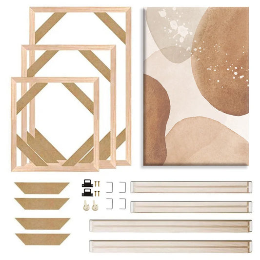 Wooden Frames 40x50 60x90 50x70cm For Framing Canvas Prints DIY Framing Kits Canvas Stretcher Bars Natural Wood Easy To Assemble - Fixtures and Fittings Included