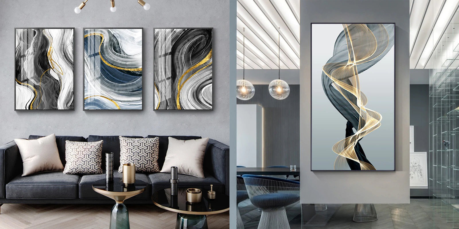 Abstact flowing wall art fine art canvas prints light luxury wall decor for living room dining room bedroom home office art for contemporary interiors 2025
