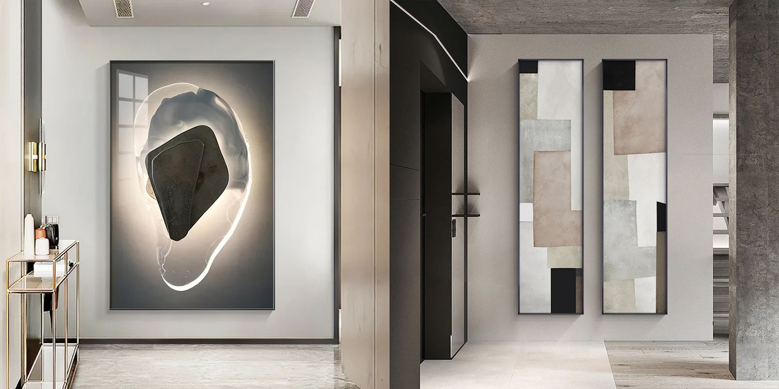 Foyer art decor modern abstract wall decor for foyer office reception room entranceway hallway home decor art for contemporary interiors 2025 001