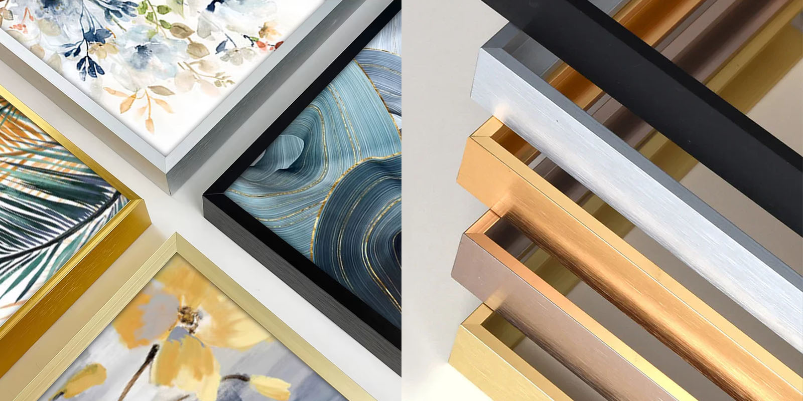 Frames for Canvas Prints - Stylish modern wood and metal Picture Frames for mounting your canvas prints