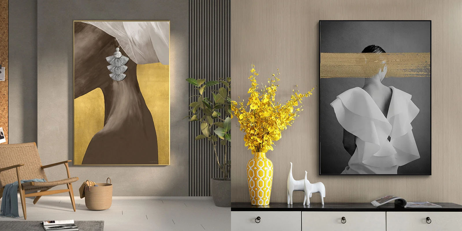 Modern fashion art for beauty salon studio boutique shop art for contemporary interiors